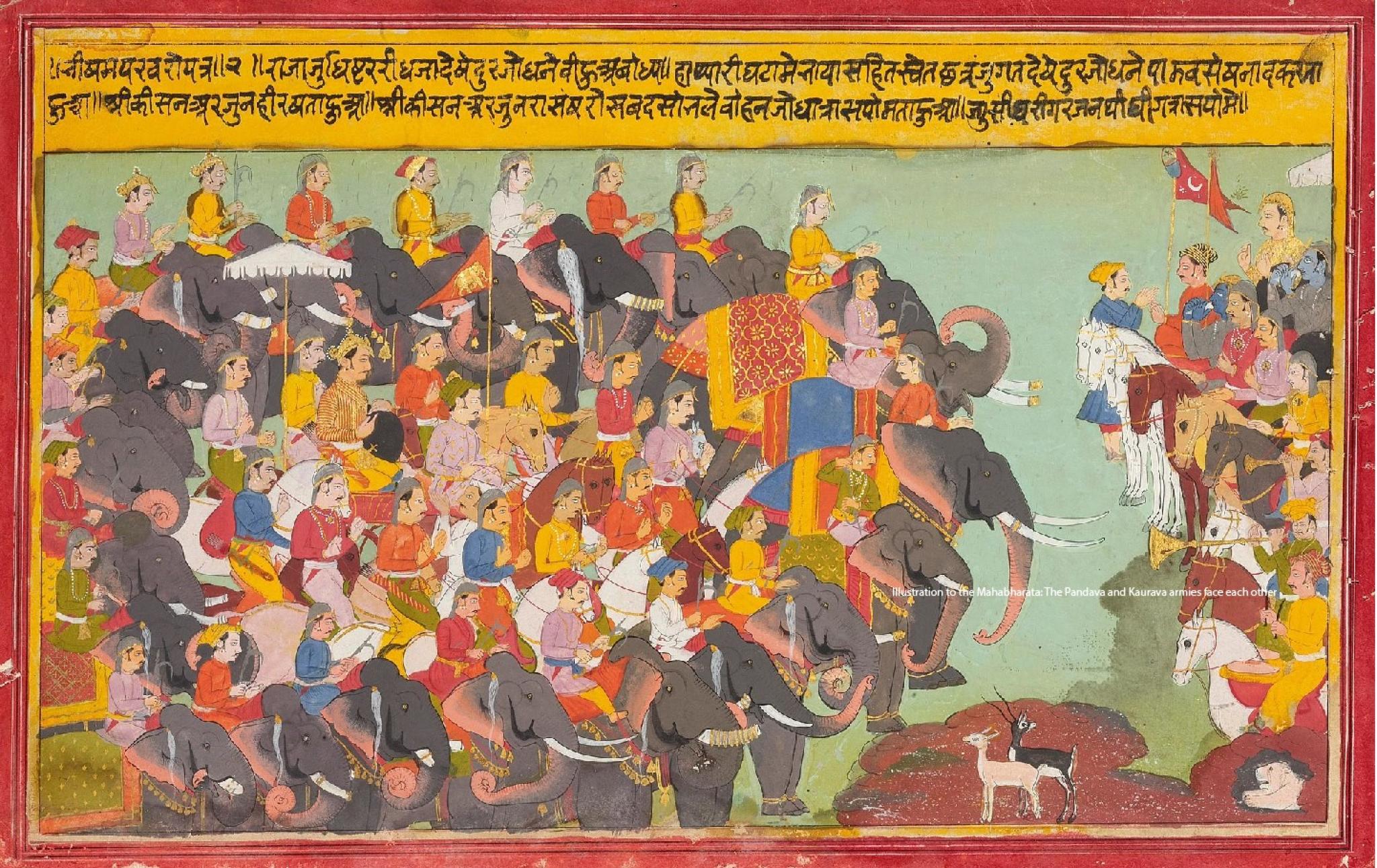 The Pandava and Kaurava armies face each other