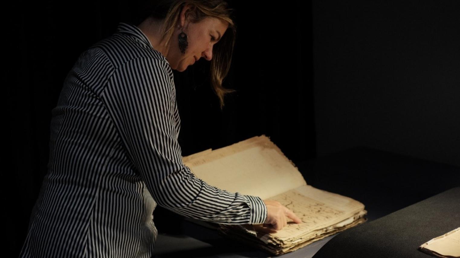 Maaike Derksen working on digitising records (photo supplied)